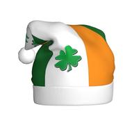 HVMUNG Unisex Classic Irish Flag Print Christmas Hats for Christmas, New Year, Holiday Party Supplies