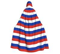 HVMUNG Unisex Gothic Cape for Carnival and Theme Party with Russian Flag