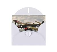 HVMUNG World War 2 Aircraft Airplane 2-Standard-Scale-2_00x Print Greeting Cards Half Fold Thank You Note Cards With Envelopes For All Occasion