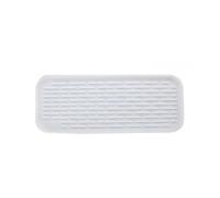 HvOvMvE Silicone Organizer Tray, Soap and Sponge Holder for Kitchen Sink, Bathroom - Storage Tray for Dish Brush, Soap Dispenser, Dishwashing Accessories (White 12x4.7in)