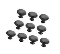 HVRFJXI 10pcs Stainless Steel Cabinet Knob Drawer Pulls Round Furniture Decorative Handle for Kitchen Cupboard