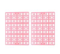 HVRFJXI 2 Pack Set Pet Mat For Cage 11.8''x7.9'' Hole Spliceable Foot Pad Water Leak Design Cage Accessory Pad For Dogs