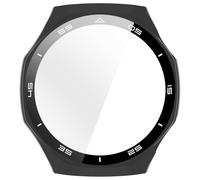 HVRFJXI 46MM Anti-Scratch Protective Case Full Coverage Shockproof Shell With Integrated Scale & Tempered Glass Guard Protective Cover