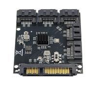 HVRFJXI 5 Port SATAs Splitter For Multiple Drive PM Toolless Setups Efficient Data Transfer Computer Systems Multiple Device Satas Connectors