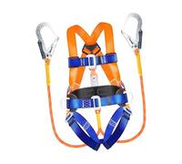 HVRFJXI Advanced Fall Arrest Harness Belt with Double Hooks and Build in Shock Absorption for High Risk Activity Emergencies Deployment Double Hook Harness