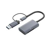 HVRFJXI Aluminum Alloy USB3.0 Card Reader Supporting Both And TFs Cards Fast Speed 5Gbps Transfer Plugs Play LED Indicators And TF Card Reader