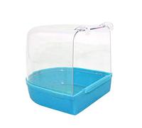 HVRFJXI Bird Bath Box Parrot Bathing Cage Accessory For Small Birds Parakeet Budgerigar Lovebirds Transparent Top Toys African Grey For Small Parrots For Large Birds Conure Macaw Christmas Parts Set