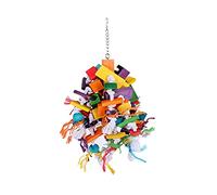 HVRFJXI Bird Chew Toys Colorful Wood Blocks Parrot Training Toy For Intelligence Growth Pecking Toy Easy To Cage Decor Bird Training Toys For Parakeets Parrots