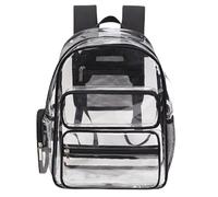 HVRFJXI Clear Laptop Backpack Casual Daypack Pvc School Bag Japanese Backpacks Large Capacity Rucksack for Student