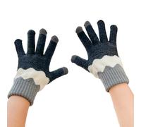 HVRFJXI Colorful Flower Pattern Knitted Gloves for Winter Warmth Adult Teens for Outdoor Activity Cycling Daily Commute Warm for Cycling Skiing Outdoor