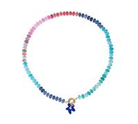 HVRFJXI Delicate Floral Beaded Necklace Handcrafted Glass Jewelry Light Design Excellent Present for Her
