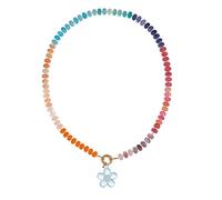 HVRFJXI Delicate Floral Beaded Necklace Handcrafted Glass Jewelry Light Design Excellent Present for Her