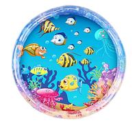 HVRFJXI Dogs Cooling Mat Bed Inflatable Water Bed Lounger For Small Cats Sensory Play Mat Round Lounger Inflatable Pad For Adults