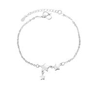 HVRFJXI Elegant Silver Plated Bracelet Featuring Minimalist Korean Design And Playful Pendant Accent For Fashion Forward Women