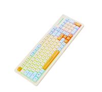 HVRFJXI Ergonomic Office Keyboard With Mechanical Feel Tactiled 7 Color Backlights Spill Proof Housing Plugs Play Color Backlit Keyboard