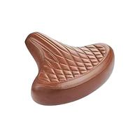HVRFJXI Genuine Leather Cycling Seat Contoured Shape for City Travel and Relaxed Pedaling with Elegant Design Breathable Bike Saddle