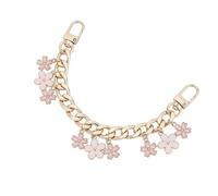 HVRFJXI Golden Chain Strap Replacement Flower Charm Fashion Bag Accessories for Purse Handbag Wallet Crossbody Use