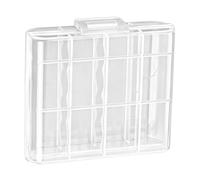 HVRFJXI High Clear PP Battery Case Organizers for Up to 4 2A or 3A Batteries Secure Storage Box Holder for Electronic Devices Case