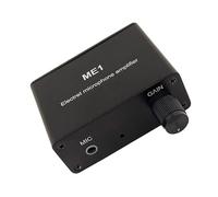 HVRFJXI ME1 Electret Microphone Amplifier Adjustable DC5-12V Power Supply For And Condenser Microphones Black Microphone