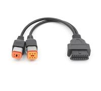 HVRFJXI Motorcycle Scanner Adapter Cable, Suitable for 6+4 Pin Connection Efficient Diagnosis Interfaces