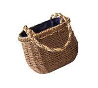 HVRFJXI Multipurpose Storage Basket Handmade From Natural Straw with Bohemia Styles Organiser for Household Use Handmade Grass Basket