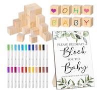 HVRFJXI Pack of 75 Natural Wood Empty Building Hurdles Three Wheeled Infant Creative Drawing Games and Parent Child Connection Tasks Enhancing Imagination Family Entertainment