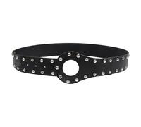 HVRFJXI Punk Studded Belt Reinforced PU Leather Waistband For Lady And Women Comfortable Wear For Waist 70-110cm Punk Belt Casual Formal