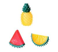 HVRFJXI Puppy Squeaker Balls Colorful Fruit Shaped Food Grade Teeth Grind Pet Toys Resistant Dog Training&Playing Supplies Dog Molar Ball