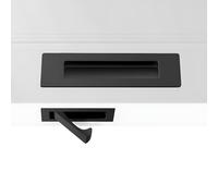 HVRFJXI Recessed Handle Set for Interior Doors Business Use Contemporary Hidden Door Pull Handles Stainless Steel