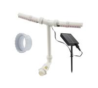 HVRFJXI Solar Double Head Pool Fountains Quiet Operations Water Feature For Outdoor Use Sun Resistant Materials Energy Efficient Solar Water Sprays