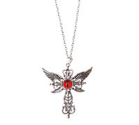 HVRFJXI Unique Winged Crosses Pendant Necklace Delicate Demons Wing Neck Ornament for the Stylish Individuals Fashion