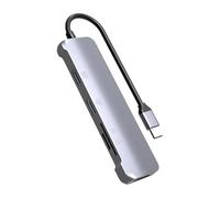 HVRFJXI USB C Hubs 5 Port 4K Video Aluminum Body Fast Speed USB3.0 Charging For Smartphones Tablets Laptops Type C Docking Station