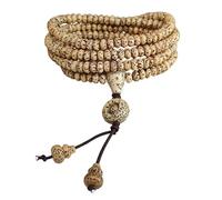 HVRFJXI Versatile Multi Layer Bodhi Wood Beaded Natural Finish Unisex Design Comfort Fit Spiritual Lifestyle Accessory Adjustable Bodhi Cores Wrist Strand
