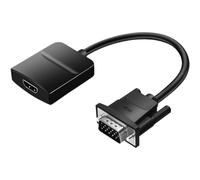 HVRFJXI VGA To Hdmis Adapter Converters 1080P Video 3.5mm Input For PC Laptop HDTV Monitors Projectors Plugs And Play PC VGA Hdmis Adapter For HDTV