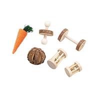 HVRFJXI Wooden Hamster Toys And Accessories Climbing Ladder Swing Grass Treats For Chipmunk Golden Bear Squirrel Chew & For Play Pet Toys And Accessories For Real Syrian Hamsters Dwarf Hamsters