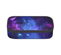 HVTTIOR Blue galaxy Print Essential Large Capacity Pencil Case 8.3 x 2 x 3.7 Inches Functional Bag for Women