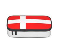 HVTTIOR Denmark Danish Flag Print Essential Large Capacity Pencil Case 8.3 x 2 x 3.7 Inches Functional Bag for Women