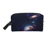 HVTTIOR Galaxy in The Universe Print Toiletries Makeup and Daily Essentials Large Capacity Zippered Storage Travel Bag, White, One Size