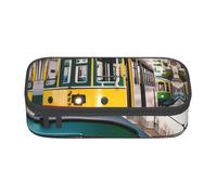 HVTTIOR lisbon tram Print Essential Large Capacity Pencil Case 8.3 x 2 x 3.7 Inches Functional Bag for Women
