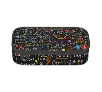 HVTTIOR Math Formula Printing Essential Large Capacity Pencil Case 8.3 x 2 x 3.7 Inches Functional Pouch for Women