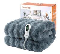 hvuioe Large Heated Throw, 180x150cm, Plush Soft Faux Rabbit Fur Electric throw for Bed Sofa Office, Fast Heat Up, Auto Shut Off, Overheat Protection, Machine Washable