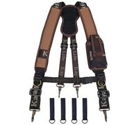 HW GLOBAL Tool Belt Suspenders for Men with Phone Pouch and Belt Loops