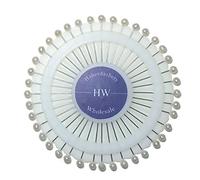HW PRODUCTS White Pearl Head Mild Steel Dressmakers Pins Rosette