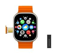 HW ULTRA 2 CALL 2.02 inch AMOLED GPS 4G SIM Smartwatch Dual Camera NFC Waterproof Health Monitor Android For Men Woman 2024 New (Ocean Black)