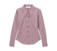 Hw25 Fitted Tweed Shirt - female - Róhe - Shirts - Pink - S - Blouses & Shirts S