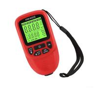 HW400S Coating Thickness Gauge for Metal, 0-2000µm ±3%, 3 Units µm/mm/mil, Auto Detection FE/NFE, Statistics 50 Datasets, for Industrial & Automotive, Black (Red)