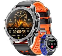 Hwagol Military Smart Watch for Men, 1.52" HD Smart Watches with Heart Rate/SpO2/Sleep Monitor, 110+ Sports Modes Fitness Tracker, 500mAH Battery Led Flashlight Outdoor Smartwatch for iOS Android