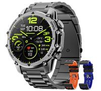 Hwagol Military Smart Watch for Men, 1.52" HD Smart Watches with Heart Rate/SpO2/Sleep Monitor, 110+ Sports Modes Fitness Tracker, 500mAH Battery Led Flashlight Outdoor Smartwatch for iOS Android