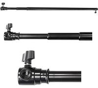 HWAMART 3.9-9.8ft Studio Telescopic Background Backdrop Crossbar Crosspole Muslin 1.2-3M Heavy Duty Aluminium Background Support System