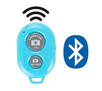 HWAMART Wireless Remote Shutter Control with Camera Activation used with Monopod Selfie Stick for Apple iPhone Samsung Camera Compatible with all IOS, Android and Tablets Devices, Blue